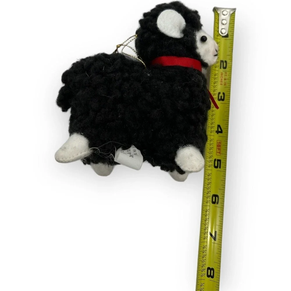 Stuffed Rag Cotton Sheep Lamb Figure Plus Christmas Decor New! + 3 Sheep Friends